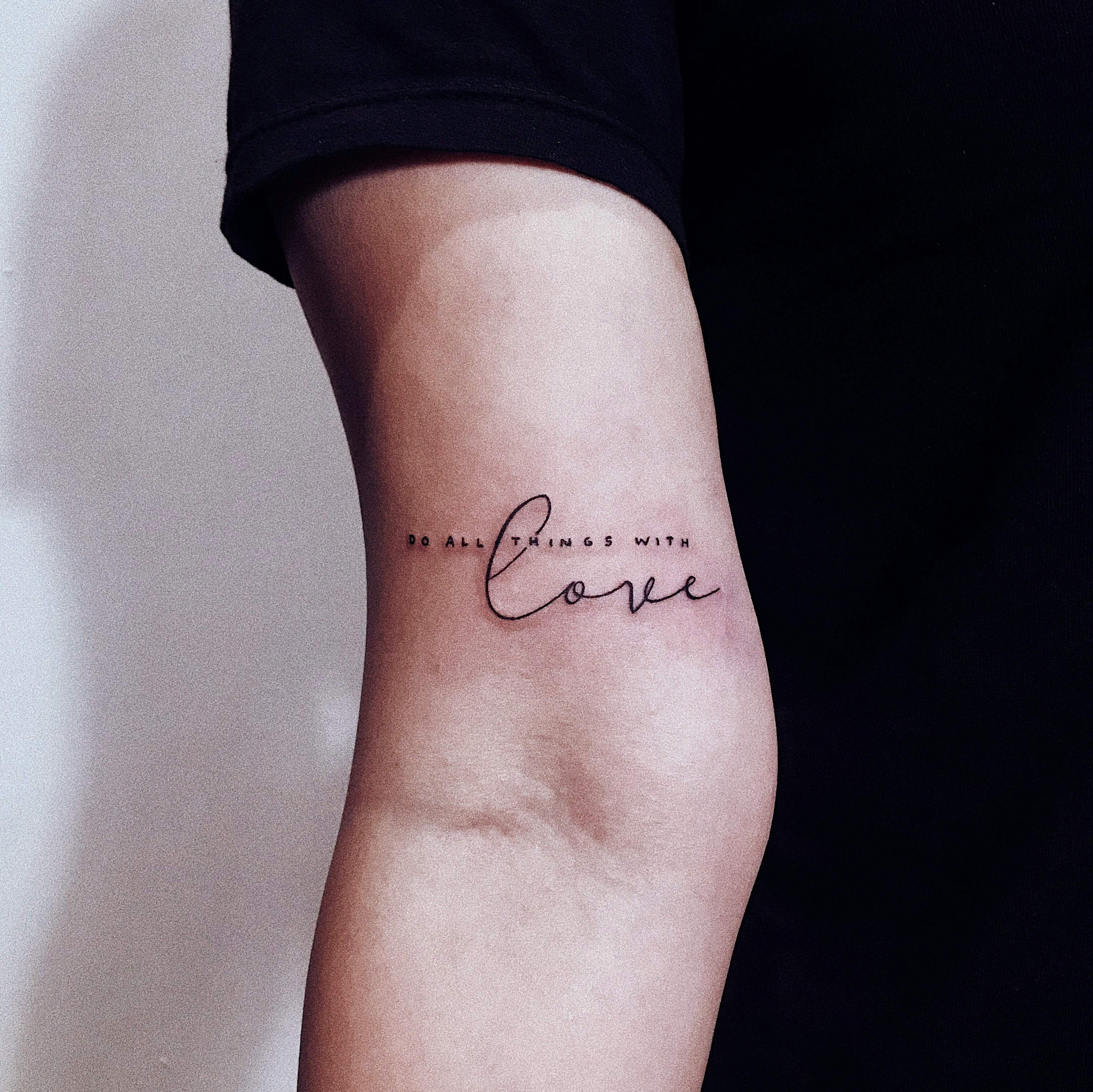 Lettering tattoo style