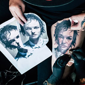 Portrait tattoo style