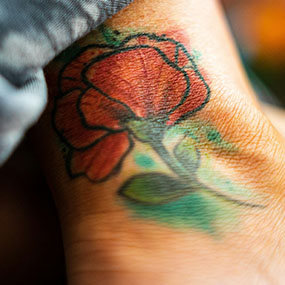 Watercolor tattoo style